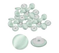 QUARKZMAN 30pz Bottone Rivestito in Tessuto Raso Bottoni da Cucito Rotondi con Gambo Bottoni Tondi Rivestiti Pulsanti per Smoking Abiti Sposa Camicetta Fai Da Te (12,5mm Verde Chiaro)