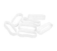 QUARKZMAN 30pz Elastici in Gomma Siliconica, 20x5mm Fascette in Silicone Fascette Fermacavi Elastici Resistenti Antiscivolo per Avvolgimenti Avvolgimento Cavi Borse, Bianco