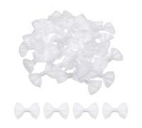 QUARKZMAN 30Pz Fiocchetti Bianco 3.8x2.5cm Fiocchi Nastro Raso per Creazioni Regalo Fiocco Piccoli per Decorazioni all'Ingrosso Mini Fiocchetti Natalizi