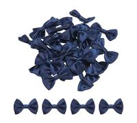 QUARKZMAN 30Pz Fiocchetti Blu Scuro 3.8x2.5cm Fiocchi Nastro Raso per Creazioni Regalo Fiocco Piccoli per Decorazioni all'Ingrosso Mini Fiocchetti Natalizi