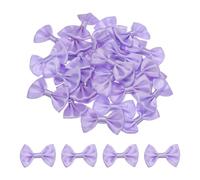 QUARKZMAN 30Pz Fiocchetti Viola 3.8x2.5cm Fiocchi Nastro Raso per Creazioni Regalo Fiocco Piccoli per Decorazioni all'Ingrosso Mini Fiocchetti Natalizi