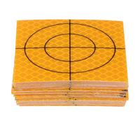 QUARKZMAN 30pz Fogli Riflettenti Autoadesivi 60x60mm Segno Destinazione Sondaggio con Nastro Riflettente Autoadesivo per Stazioni Totali, Giallo