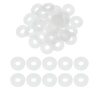 QUARKZMAN 30Pz M7 Rondella Piatta in Silicone 7mm ID 20mm OD 2mm Spessore Guarnizioni Idrauliche Kit Piatte Alzaporta Occhielli Fogli Plastica Tenuta Anelli per Tubi Acqua Rondelle, Bianco