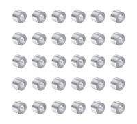 QUARKZMAN 30pz Spacer in Alluminio 5mm Foro x 10mm Od x 8mm Lunghezza Boccola di Supporto per Vite Distanziatore in Metallo Rotondo con Finitura Semplice per Viti M5, Bulloni e Aste