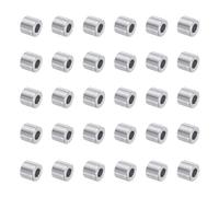 QUARKZMAN 30pz Spacer in Alluminio 5mm Foro x 10mm Od x 9mm Lunghezza Boccola di Supporto per Vite Distanziatore in Metallo Rotondo con Finitura Semplice per Viti M5, Bulloni e Aste