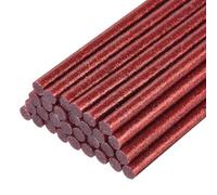 QUARKZMAN 30Pz Stick Colla a Caldo Dimensioni Standard per Pistola 7mm x 200mm Colla a Caldo Bastoncini Ricariche Piccoli e Molto Adesivi, Glitterato Rosso
