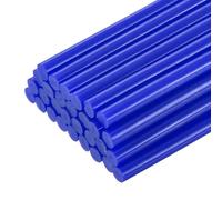 QUARKZMAN 30Pz Stick Colla a Caldo Dimensioni Standard per Pistola 7mm x 200mm Colla a Caldo Bastoncini Ricariche Piccoli e Molto Adesivi, Blu Brillante