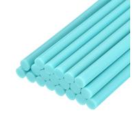 QUARKZMAN 30Pz Stick Colla a Caldo Mini 7mm x 100mm Colla a Caldo Bastoncini Piccoli Ricariche per Pistola, Blu Brillante