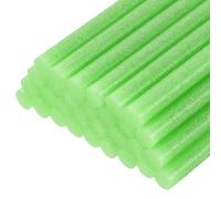 QUARKZMAN 30Pz Stick Colla a Caldo Mini per Pistola 7mm x 100mm Colla a Caldo Bastoncini Ricariche Piccoli e Molto Adesivi, Glitterato Verde Frutta
