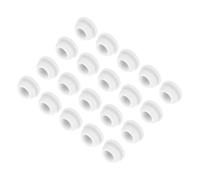 QUARKZMAN 30pz Tappi in Silicone per Foro Chiusura Scatto, 10mm/0,4" Dia Montaggio Larghezza Scanalatura Stretta 2mm Pannello Copertura Guarnizione Rotonda per Passacavi Tappi Tenuta Bianco