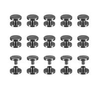 QUARKZMAN 30pz Viti Chicago in Ottone, 3x10mm Vite a Testa Piana per Chiodo Posteriore per Legatoria Fai da Te Cintura Cinghia Nera