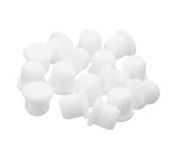 QUARKZMAN 32 Pezzi Tappo in Gomma Bianco, 10,5mm Tappo Fori per 10-10,3mm/0,39-0,41" Foro, Copriforo Silicone Coperture per Provetta Laboratorio