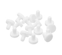 QUARKZMAN 32 Pezzi Tappo in Gomma Bianco, 4mm Tappo Fori per 3,5-3,8mm/0,14-0,15" Foro, Copriforo Silicone Coperture per Provetta Laboratorio