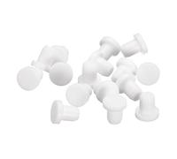 QUARKZMAN 32 Pezzi Tappo in Gomma Bianco, 5,5mm Tappo Fori per 5-5,3mm/0,2-0,21" Foro, Copriforo Silicone Coperture per Provetta Laboratorio