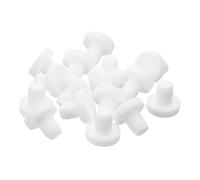 QUARKZMAN 32 Pezzi Tappo in Gomma Bianco, 7mm Tappo Fori per 6,5-6,8mm/0,26-0,27" Foro, Copriforo Silicone Coperture per Provetta Laboratorio