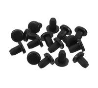 QUARKZMAN 32 Pezzi Tappo in Gomma Nero, 3,8mm Tappo Fori per 3,5mm/0,14" Foro, Copriforo Silicone Coperture per Provetta Laboratorio