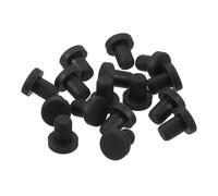 QUARKZMAN 32 Pezzi Tappo in Gomma Nero, 4,5mm Tappo Fori per 4-4,3mm/0,16-0,17" Foro, Copriforo Silicone Coperture per Provetta Laboratorio