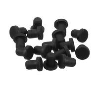 QUARKZMAN 32 Pezzi Tappo in Gomma Nero, 5,5mm Tappo Fori per 5-5,3mm/0,2-0,21" Foro, Copriforo Silicone Coperture per Provetta Laboratorio
