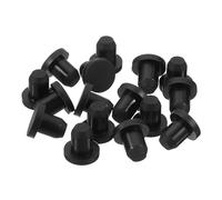 QUARKZMAN 32 Pezzi Tappo in Gomma Nero, 6,3mm Tappo Fori per 6mm/0,24" Foro, Copriforo Silicone Coperture per Provetta Laboratorio