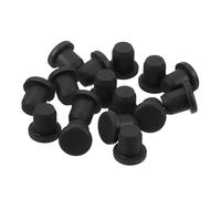 QUARKZMAN 32 Pezzi Tappo in Gomma Nero, 7,5mm Tappo Fori per 7-7,3mm/0,28-0,29" Foro, Copriforo Silicone Coperture per Provetta Laboratorio