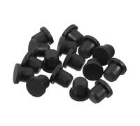 QUARKZMAN 32 Pezzi Tappo in Gomma Nero, 8,5mm Tappo Fori per 8-8,3mm/0,31-0,33" Foro, Copriforo Silicone Coperture per Provetta Laboratorio