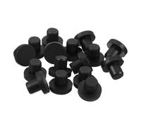 QUARKZMAN 32 Pezzi Tappo in Gomma Nero, 9mm Tappo Fori per 8,5-8,8mm/0,33-0,12" Foro, Copriforo Silicone Coperture per Provetta Laboratorio