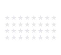 QUARKZMAN 32 Pz Stelle Termoadesive, Toppe Ricamate a Cucire Stelle, Toppe Decorative per Riparazioni Applicazioni per Artigianato Fai da Te Zaini Borse Cappello Abiti, 29mm Bianco