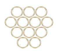 QUARKZMAN 32Pz Anelli per Borse 19mm/0.7" ID 3.8mm Spessore Lega Zinco Apertura Anelli a O per Artigianato Portachiavi Borse Cinghie Cinture Accessori Fai da Te, Oro Chiaro