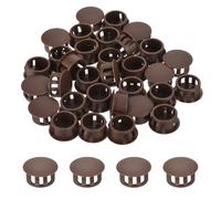 QUARKZMAN 32pz Tappi Copriforo Marrone da 16mm (5/8"), Tappi per Fori in Plastica Copriforo Tappi Coprivite, Cappucci Terminali per Tubi di Bloccaggio, Mobili e Armadi