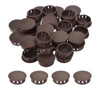 QUARKZMAN 32pz Tappi Copriforo Marrone da 35mm (1 3/8"), Tappi per Fori in Plastica Copriforo Tappi Coprivite, Cappucci Terminali per Tubi di Bloccaggio, Mobili e Armadi