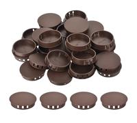 QUARKZMAN 32pz Tappi Copriforo Marrone da 50mm (2"), Tappi per Fori in Plastica Copriforo Tappi Coprivite, Cappucci Terminali per Tubi di Bloccaggio, Mobili e Armadi
