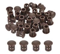 QUARKZMAN 32Pz Tappi Copriforo Marrone da 5mm (3/16"), Tappi per Fori in Plastica Copriforo Tappi Coprivite, Cappucci Terminali per Tubi di Bloccaggio, Mobili e Armadi