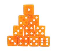 QUARKZMAN 36Pcs Dadi Acrilici, 19mm/0.75" Dadi D6 Traslucidi, 6 Facce Bordi Arrotondati Per Giochi Da Tavolo Feste Di Compleanno Articoli Per Feste, Arancione