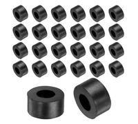QUARKZMAN 36pz Distanziali Gomma 20mm OD, 10mm ID, 10mm Altezza Distanziatore Rotondo Antivibrazioni Boccola Anelli Tenuta Rondella Piatta Spessa per Accessori Auto Domestici