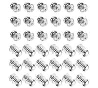QUARKZMAN 36Pz Mini Pomelli per Mobili 12mm Manopole Tonde Argento