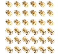 QUARKZMAN 36Pz Mini Pomelli per Mobili 6mm Manopole Tonde Oro