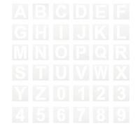 QUARKZMAN 36pz Stencil per Torte con Alfabeto, Stencil per Lettere Dalla A Alla Z, Modelli di Stencil per Lettere e Numeri da 3" per Torte e Biscotto.