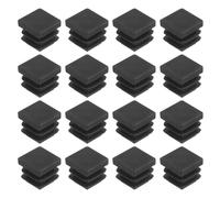 QUARKZMAN 36pz Tappo Inserimento Plastica Quadrato, 0,61" x 0,61" Copritubo con Tappo Terminale in Plastica Nero per 11-13mm Dimensione Interna Tubi Metallici Gambe per Sedie Mobili
