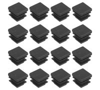 QUARKZMAN 36pz Tappo Inserimento Plastica Quadrato, 0,63" x 0,63" Copritubo con Tappo Terminale in Plastica Nero per 11-14mm Dimensione Interna Tubi Metallici Gambe per Sedie Mobili