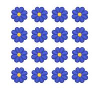 QUARKZMAN 36pz Toppe Termoadesive Forma Fiore, Applique Ricamata Cucire Applicazioni all'Uncinetto a Mano 42mm Toppe Ricamate Fiori per Cucito Abiti Fai Da Te Confezione Regalo, Blu Scuro