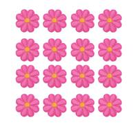 QUARKZMAN 36pz Toppe Termoadesive Forma Fiore, Applique Ricamata Cucire Applicazioni all'Uncinetto a Mano 42mm Toppe Ricamate Fiori per Cucito Abiti Fai Da Te Confezione Regalo, Rosa Rossa