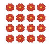 QUARKZMAN 36pz Toppe Termoadesive Forma Fiore, Applique Ricamata Cucire Applicazioni all'Uncinetto a Mano 42mm Toppe Ricamate Fiori per Cucito Abiti Fai Da Te Scarpe Confezione Regalo, Rosso