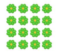 QUARKZMAN 36pz Toppe Termoadesive Forma Fiore, Applique Ricamata Cucire Applicazioni all'Uncinetto a Mano 42mm Toppe Ricamate Fiori per Cucito Abiti Fai Da Te Scarpe Confezione Regalo, Verde