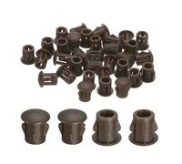 QUARKZMAN 38 Pz 5mm(3/16") Tappi Copriforo A Scatto Rotondo Per Pannello Incassato Per Inserto Di Mobili, Pannello Terminale, Marrone