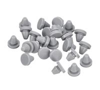QUARKZMAN 38Pz Tappi in Silicone, Tappi in Gomma in Silicone Tappo Fori 6-7mm, Tappi Copriforo per Tubi Metallici, Tappo in Gomma da Laboratorio Mobili, Grigio