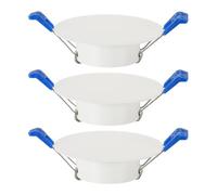 QUARKZMAN 3Pcs 85mm/3.4" Round Ceiling Cover Plate, Downlight Hole Speaker Wall Hole Spring-Lock Decorative Steel Trim Cap Access Panel for 2.2-2.8" Ceiling or Drywall Openings,