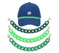 QUARKZMAN 3Pcs Catene per Cappello da Trucker, Accessori per Cappello A Catena in Acrilico Decorazione Visiera per Uomo Donna Cappelloni DIY Cappellono da Baseball Mesh Decorazioni