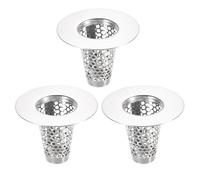 QUARKZMAN 3Pcs Filtro Scarico Lavello Bagno, Filtro Scarico Lavello Conico Acciaio Inox 304 Cattura Capelli 1.6" x 2" Adatto Foro 1.2-1.6" per Bagno Lavanderia Cucina