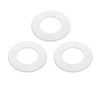 QUARKZMAN 3Pcs Flangia Divisibile Da Parete, Piastra Di Copertura Autoadesiva In ABS Per Diametro 44mm/1.7", Copertura Per Tubi Dell'Acqua Per Decorazione Rubinetto Cucina Bagno, Bianco