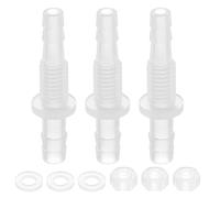 QUARKZMAN 3Pcs Raccordi A Innesto Per Tubi In Plastica 3/16" x 1/4" (5mm x 6mm) Adattatore A Parete Giunzione Connettore Per Tubi Con Dado M8 E Rondella Per Acquario Aria Acqua Carburante